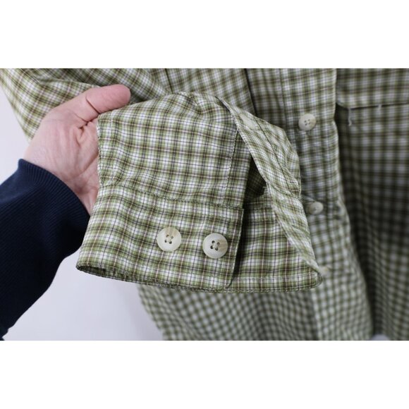 ExOfficio Mens Large Vented Double Pocket Hiking Trekking Button Shirt Plaid - Picture 10 of 16